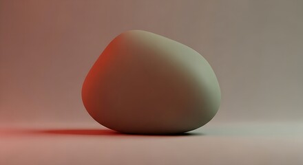 Organic pastel stone smooth abstract shape.