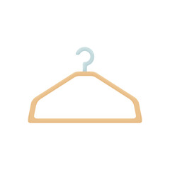 Wooden clothes hanger on a white background. Bedroom items. Wardrobe items.
