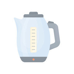 Electric kettle on a white background. Hot tea. Kitchen electrical appliances.