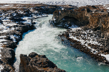 Landscape shots of the Skjálfandafljót river, downstream from the Goðafoss waterfall.