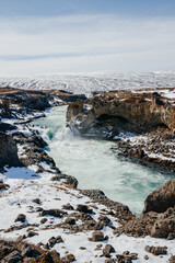 Landscape shots of the Skjálfandafljót river, downstream from the Goðafoss waterfall.
