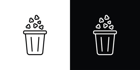 Popcorn icon in line design. Editable stroke icon. © Win