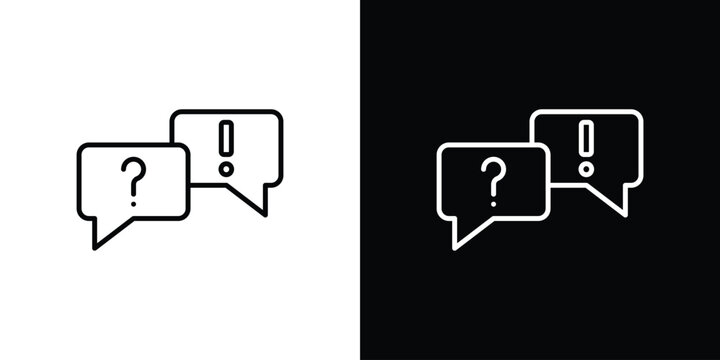 QNA icon in line design. Editable stroke icon.