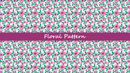 Seamless pattern with simple pretty small flowers for Wedding, anniversary, birthday and party card and invitation Vector design