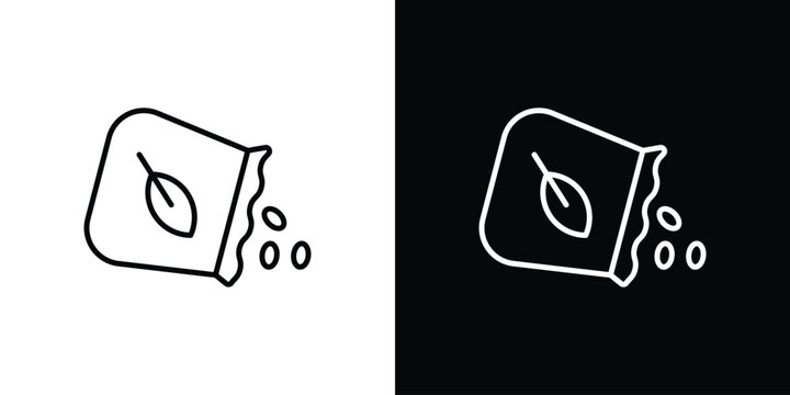 Seeds icon in line design. Editable stroke icon.