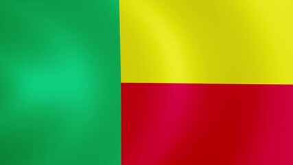 4K Loop Benin Waving Flag Animation