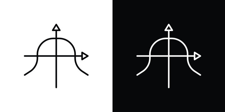 Tangent icon in line design. Editable stroke icon.