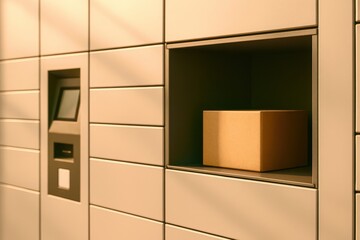 A box is sitting in a white box with a slot