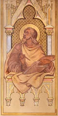 Selbstklebende Fototapeten Jesus Christus Vienna - The fresco of St. Luke the Evangelist in the church Marienkirche by unknown artist from end of 19. cent.  © Renáta Sedmáková