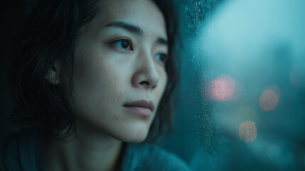 Contemplative Moment by the Window