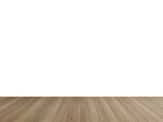 Minimal Interior Scene with Light Oak Wooden Floor and Transparent Blank Wall Background – High-Quality PNG for Room Mockup and Interior Design