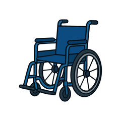 Wheelchair Illustration on White Background