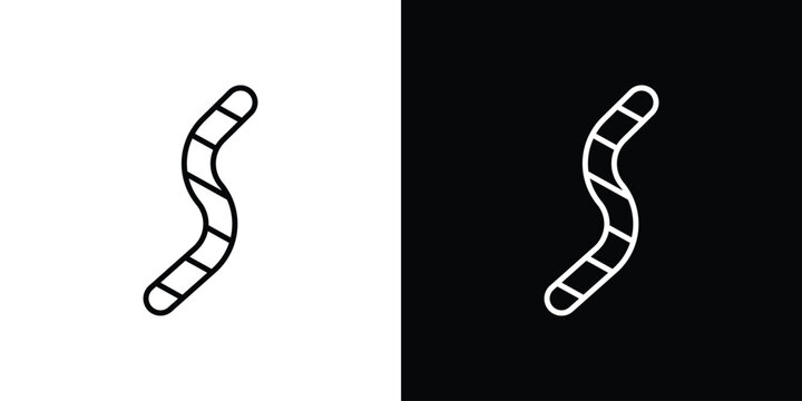 Worm icon in line design. Editable stroke icon.