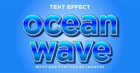 Ocean wave editable text effect