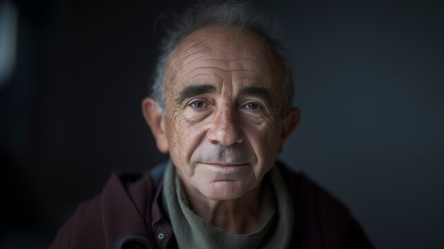 Thoughtful Elderly Man Portrait - Powered by Adobe