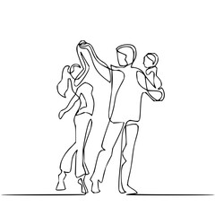 Elegant line art family celebrating love and unity, perfect for minimalist designs and heartfelt messages: modern, simple, expressive, family values art