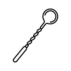 Bar spoon with a twisted handle, essential tool for mixing cocktails and drinks