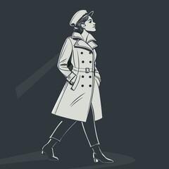 girl in a black coat