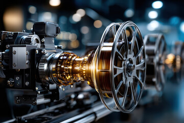 Innovative film projection technology showcases intricate machinery in action