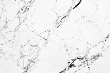 White marble surface features intricate gray and gold veins. Smooth texture with natural, elegant patterns visible. Neural network AI generated