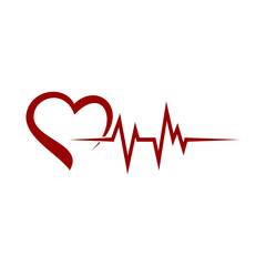 Heartbeat template icon - vector Illustration