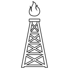 Pump Jack icon vector. Oil illustration sign. Oil Drilling symbol. Oil Pumping logo.
