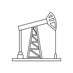Pump Jack icon vector. Oil illustration sign. Oil Drilling symbol. Oil Pumping logo.