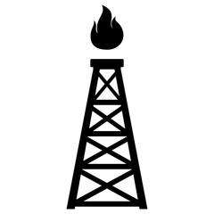 Pump Jack icon vector. Oil illustration sign. Oil Drilling symbol. Oil Pumping logo.