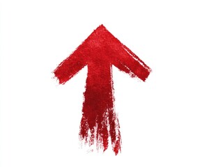 red arrow on white background