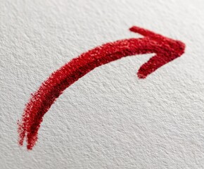 red arrow on white background