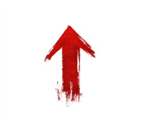 red arrow on white background
