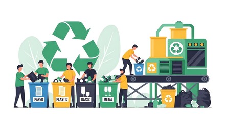 Naklejka premium recycle bin