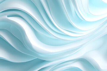 Soft layered wave patterns radiate outward in gentle arcs, symbolizing biological communication and biotech signal fields.