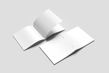 Blank square magazine for mockup - 3D Illustration