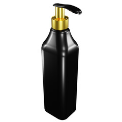 Sleek Black Pump Bottle for Cosmetic Products