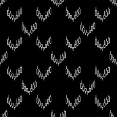Stock Trading Chart vector Trading and Investment seamless pattern in thin line style