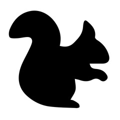 squirrel silhouette vector