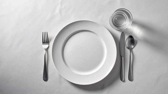 Minimalist Dining Setup – Top View