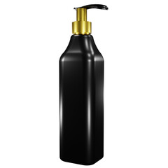 Sleek Black Pump Bottle for Cosmetic Products