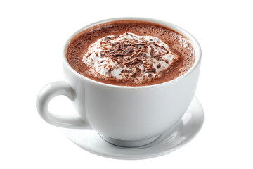 Obraz premium whipped hot chocolate isolated on transparent background