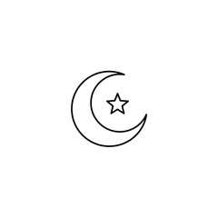 Crescent Moon Star Icon