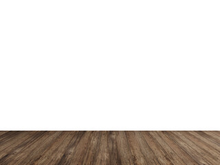 Rustic Distressed Wood Floor PNG with Black Background Wall for Vintage Room Mockups and Product Display