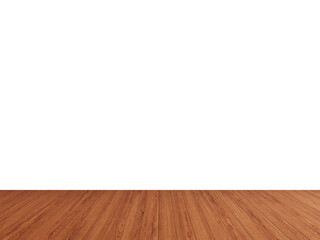 Rich Reddish Brown Wooden Floor PNG Interior with Empty Wall Background for Product Mockups