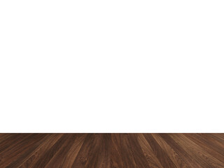 Vintage Aged Wood Floor PNG Interior with Dark Wall for Retro Room Mockups and Product Staging