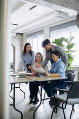 Business group working together at the office