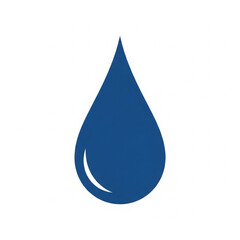 Water droplet silhouette vector icon on white background 