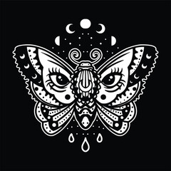 black and white butterfly