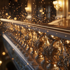 Golden elegance shines with luxury and ornate details, adding sophistication and opulence to design projects