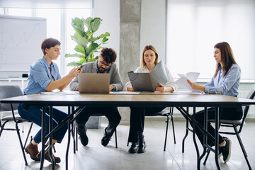 Business group working together at the office
