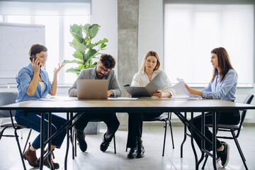 Business group working together at the office